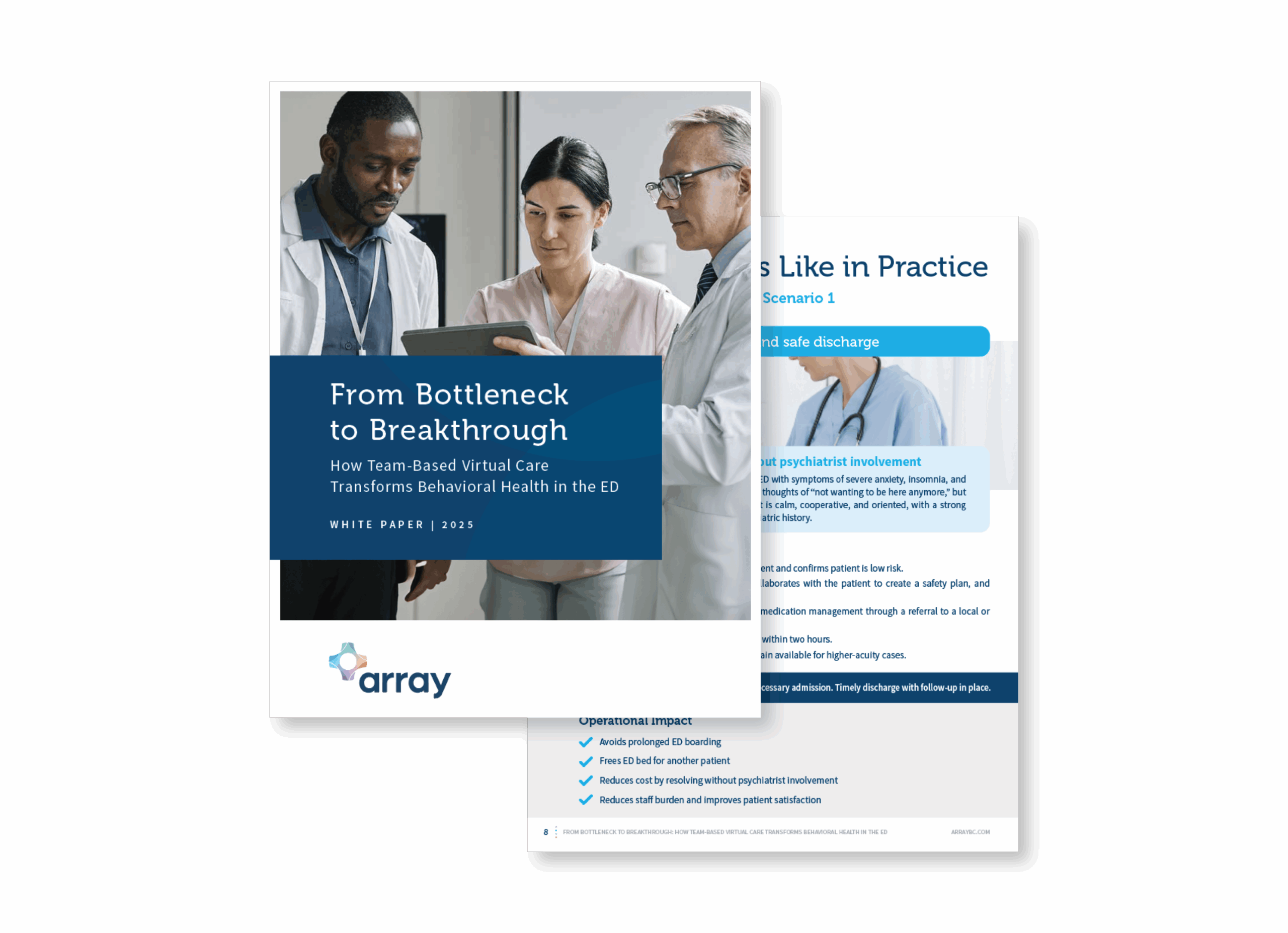 Array White Paper - How Team-Based Virtual Care Transforms ED Behavioral Health - Featured Image Expert Mental Health Care